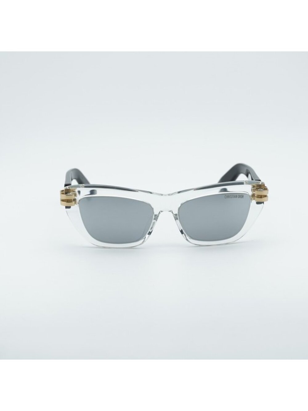 Dior CDIOR B2U 89A4 Women Sunglasses Transparent Cat Eye Frame, Silver Lenses - Picture 7 of 12